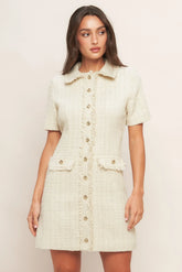 Size M BOUCLÉ AFFAIR TWEED MINI DRESS FINAL SALE