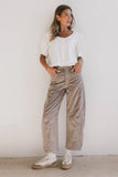 Lisette Barrel Jean in Tan Courduroy FINAL SALE