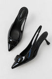 Nena Slingback Heels in Black