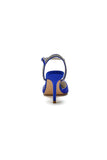 Party Crystal Strap Pointed Toe Satin Stiletto Heels