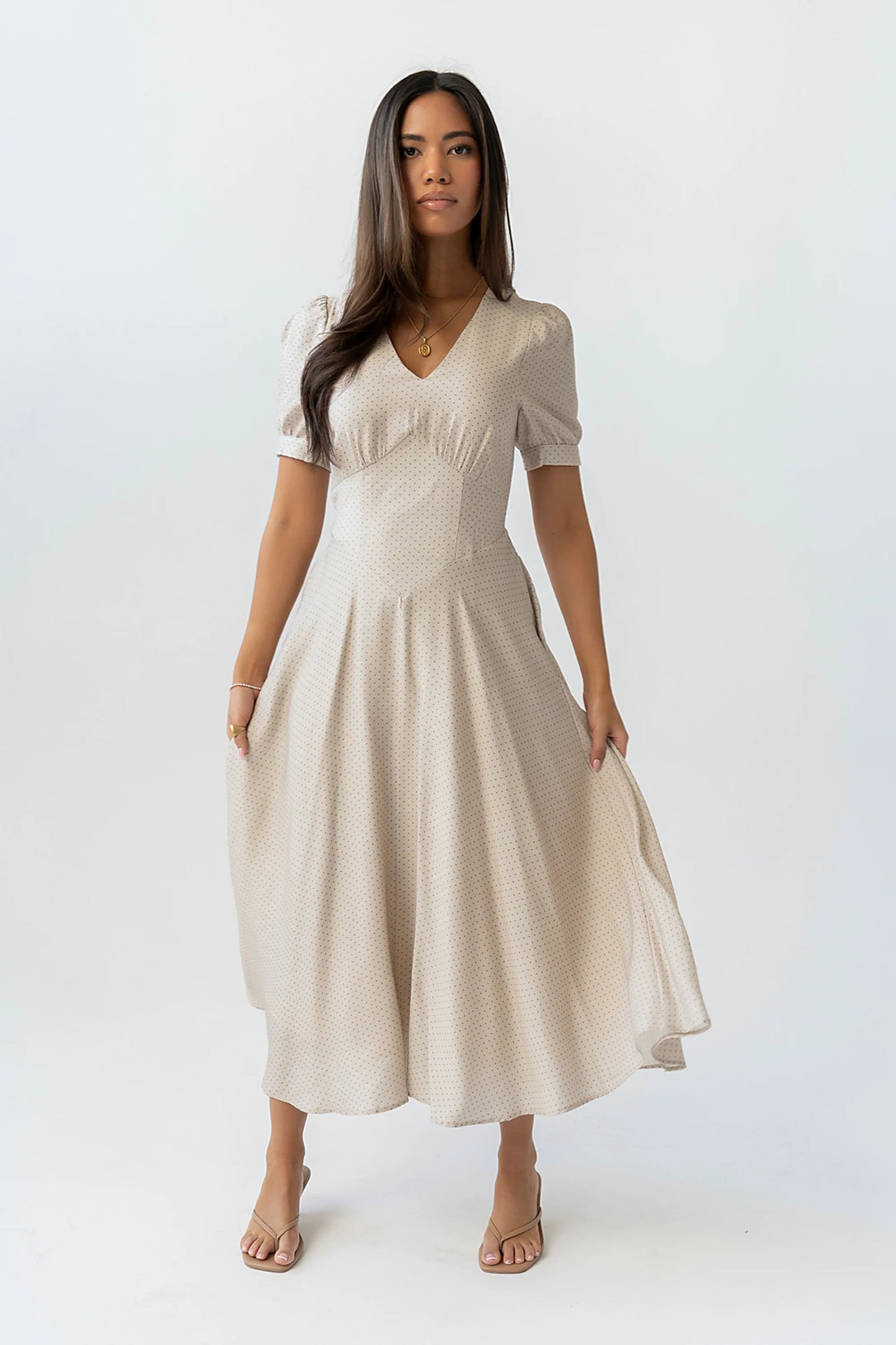 Ulani Polka Dot Midi Dress