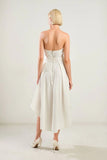 LIFES COMPASS WHITE STRAPLESS MIDI DRESS