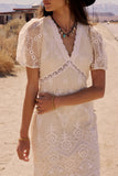 Maxene Embroidered Midi Dress FINAL SALE
