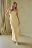 Britt Strapless Tie Back Maxi Dress