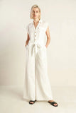 KNOW BETTER WHITE EYELET JUMPSUIT