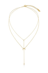 Dainty Layered Crescent Moon Necklace Set
