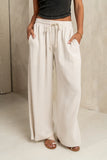 Nico Wide Leg Pants in Oatmeal FINAL SALE