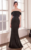 Starlet Gown Off the Shoulder Pleated Dress