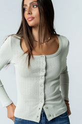 Pura Knit Top in Green