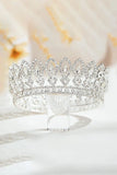 Baroque Silver Sparkly Crystal Crown
