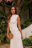 Freda Ruched Top in White