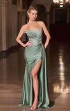 Femka Gown Draped Waist Strapless Dress