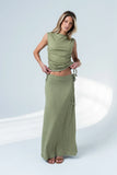 Freda Maxi Skirt in Green