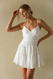 Martina Ribbed Tie Back Mini Dress