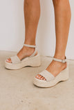 Pascha Wedge Sandal in Sand FINAL SALE