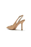 Sequin Slingback Metallic Pointed Toe High Heels