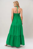 TROPIC STATEMENT GREEN MAXI DRESS