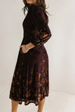 Jane Velvet Midi Dress FINAL SALE
