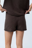 Paige Knit Shorts in Brown