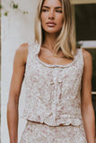 Elise Floral Ruffle Tank