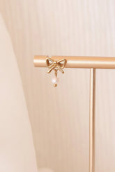 Jane Bow Pearl Drop Earring