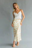Issa Floral Satin Maxi Skirt