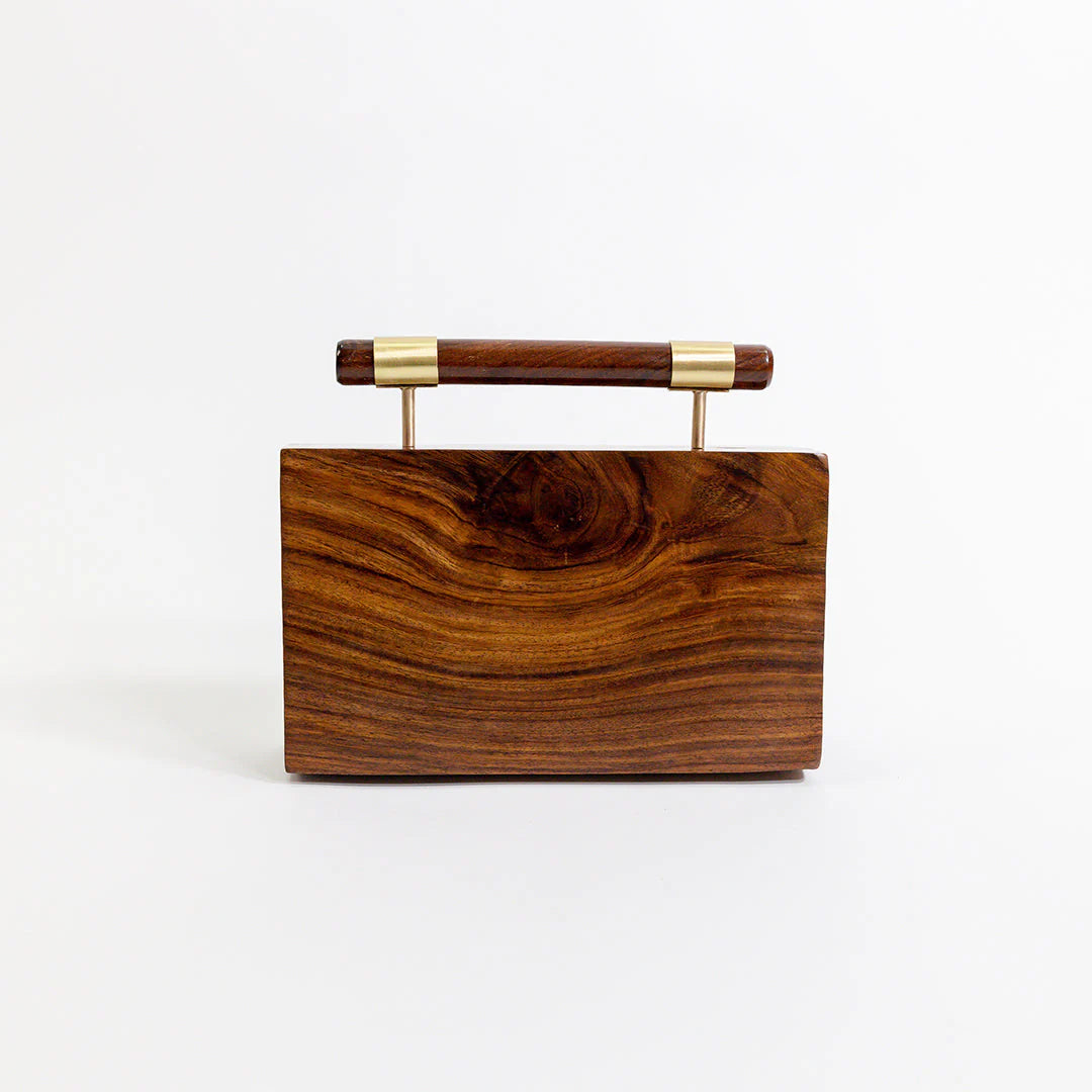 Brasswood Briefcase Clutch