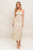 BOHO H LINE STRAPLESS MIDI DRESS