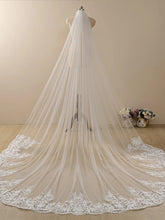 Vintage Flower Lace Cathedral Veil Bridal Veil Wedding Veil