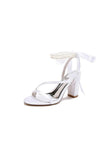 Pearl Open Toe Ankle Strap High Heels