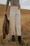 Amber Wide Leg Jeans in Cream