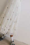 Ari Embroidered Floral Midi Dress FINAL SALE