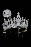 Silver Cubic Zirconia Tall Queen Round Tiara