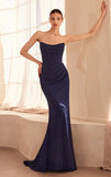 Haven Gown Chiffon Fitted Long Strapless Dress