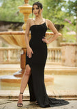 Cameron One Shoulder Gown Black Bodycon Dress