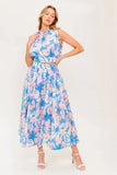 SUMMER HARMONY TIE TOP SKIRT SET POWDER BLUE FINAL SALE