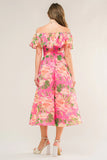 HAPPIEST HERE PINK MIDI DRESS