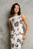 Eden Floral Top in Cream
