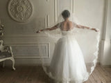 Vintage White Lace Double Tiers Long Wedding veil