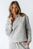 Patricia Collared Sweatshirt in Leopard FINAL SALE
