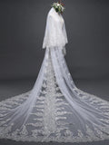 Exquise Floral Lace with Shaped Edge Cathedral Veil Bridal Veil Wedding Veil