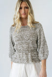 Maycie Two Toned Sweater in Olive