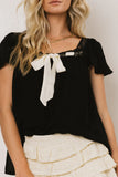 Cohen Bow Blouse in Black