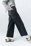 Colette Wide Leg Jeans in Faded Black