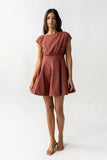 Kinzey Mini Dress in Marsala