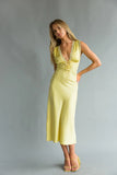 Juniper Lace Trim Satin Midi Slip Dress