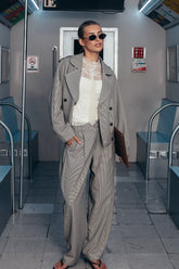Abby Houndstooth Barrel Pants