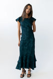 Mateo Floral Maxi Dress in Teal
