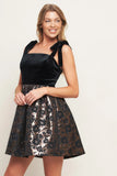 CELEBRATION NIGHT VELVET MINI DRESS