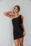 Sonia Draped One Shoulder Mini Dress